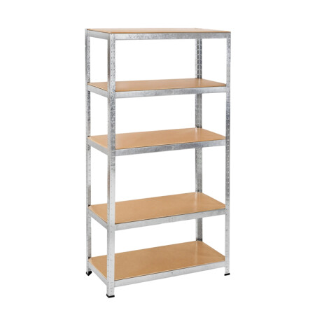 ESTANTERIA 1800X900X300 Estanteria Metalica con Estantes en MDF Plateada 180X90X30cm