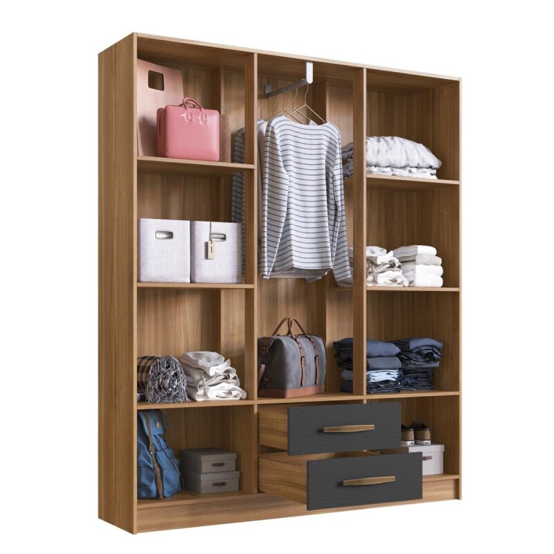 Armario Ropero Mac Mdp 6 Puertas 2 Cajones 9 Estantes Armario Ropero Mac Mdp 6 Puertas 2 Cajones 9 Estantes