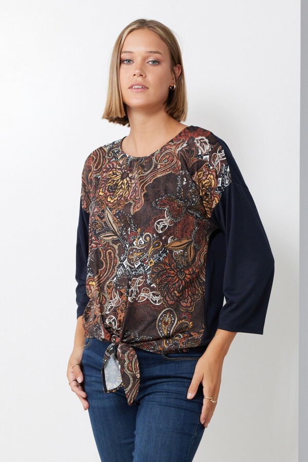 Blusa Combinada NEGRO/MULTI