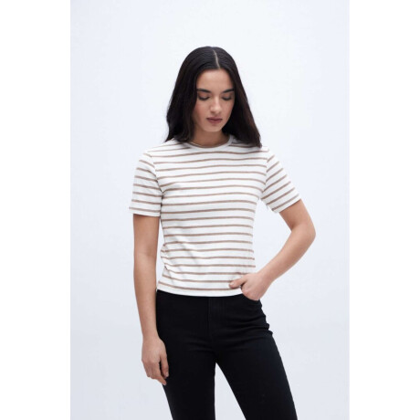 Remera Eva Rayas arena