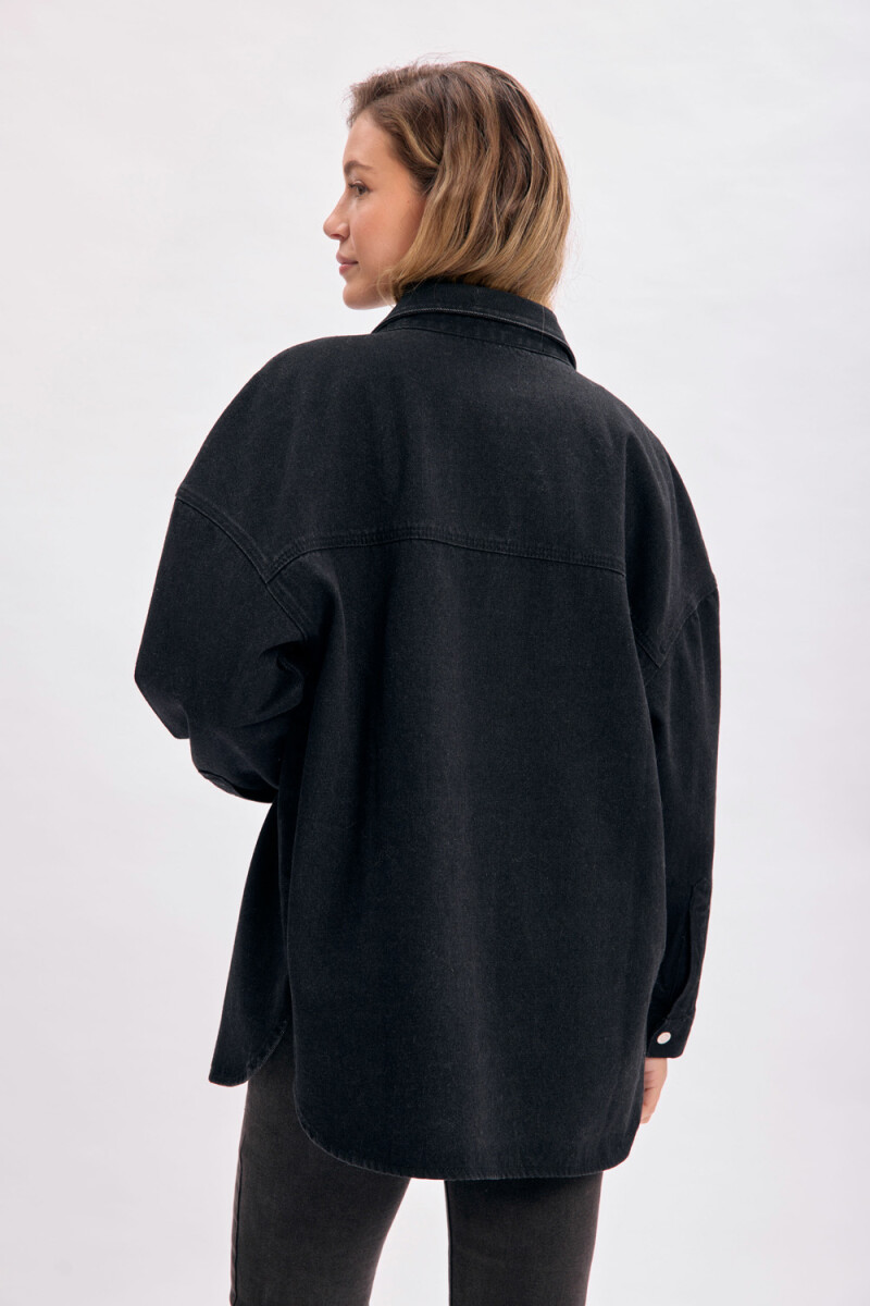Sobrecamisa jean Negro
