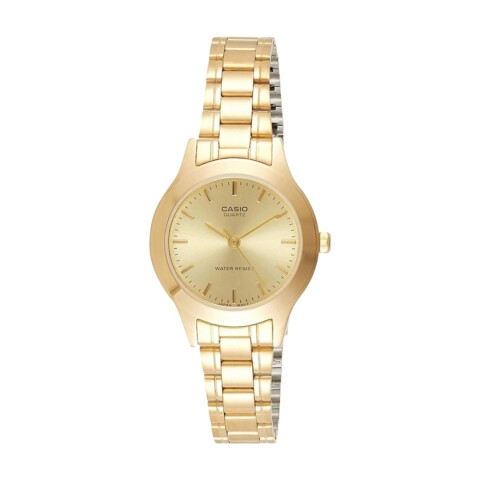 Reloj Casio LTP1128N 9ARDF para dama con correa de acero Dorado