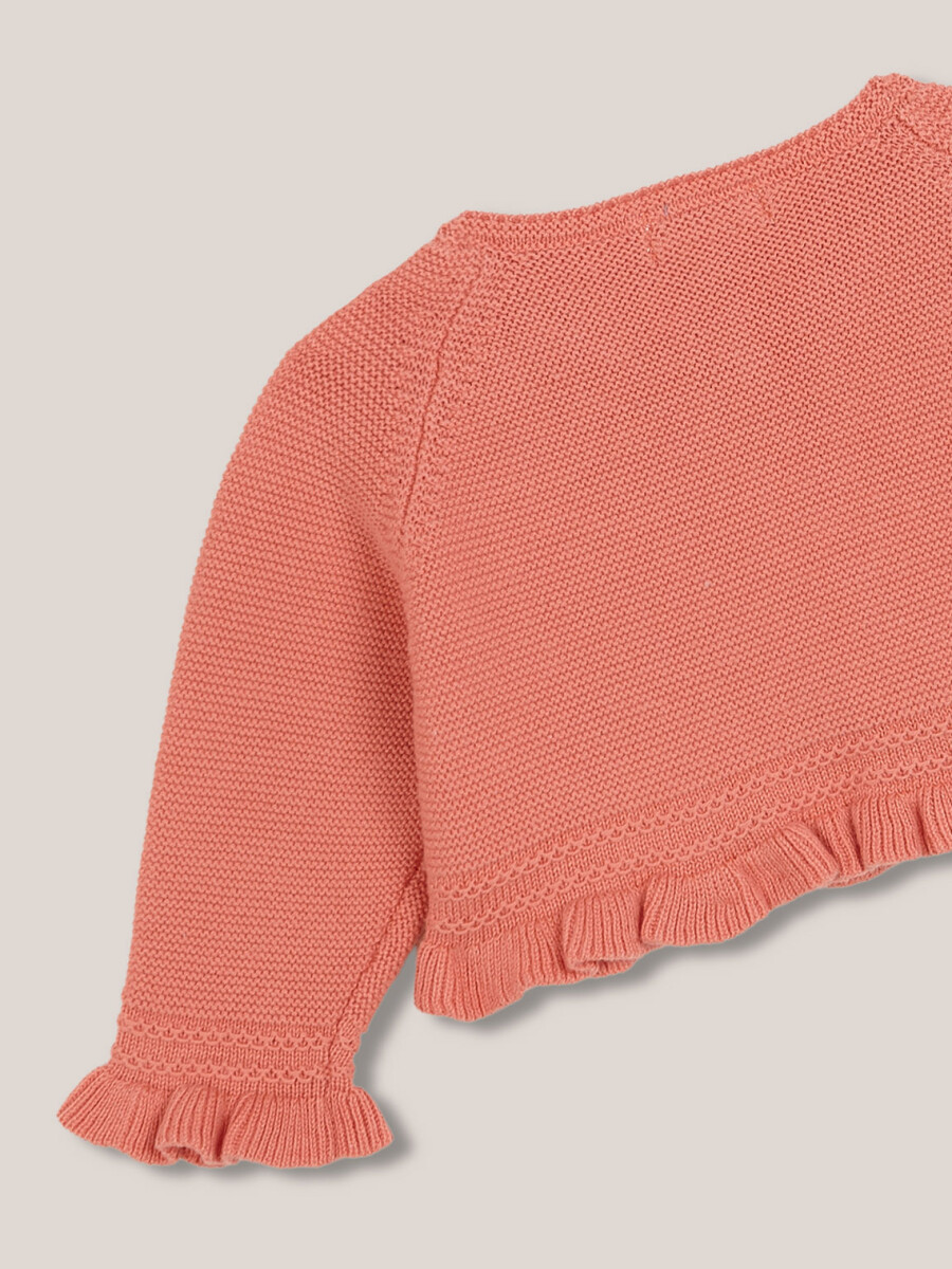 Chaqueta Con Volantes Rosa