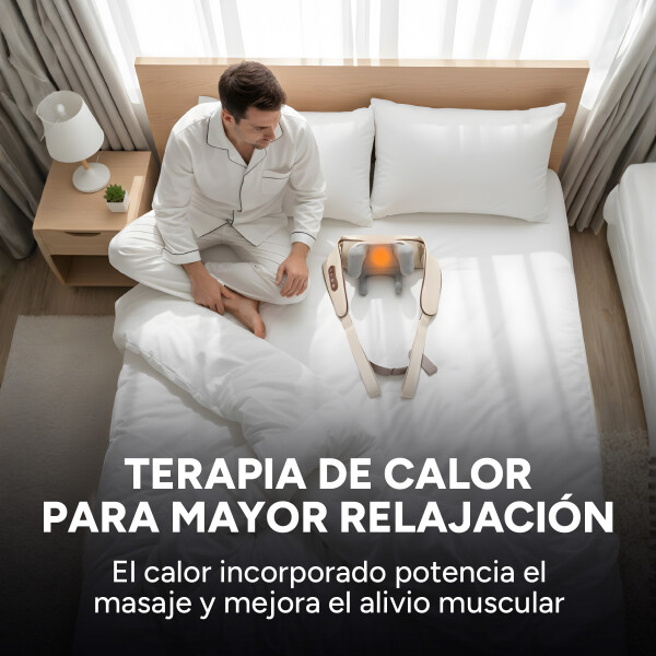 Masajeador Multimodo Cuello Espalda Hombro Electrico Color Beige