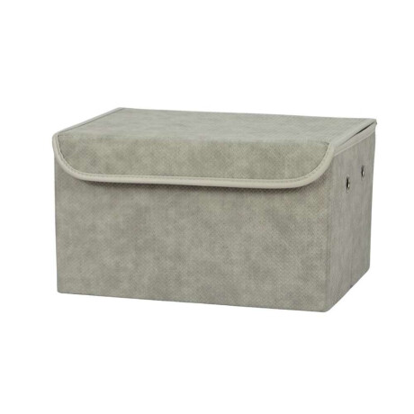 Caja Organizador Rect C/Tapa 38X29Xh22Cm Pu Gris