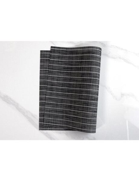 INDIVIDUAL PVC RAYAS BLANCAS 45x30CM GRIS INDIVIDUAL PVC RAYAS BLANCAS 45x30CM GRIS