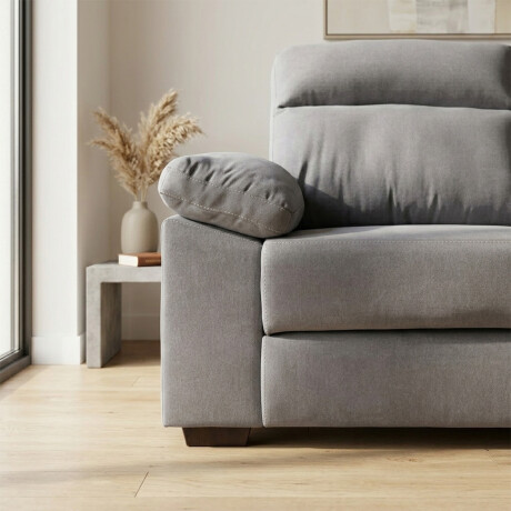 Sofá Owen - Tela Microfibra - 2 cuerpos 12091 (Gris)