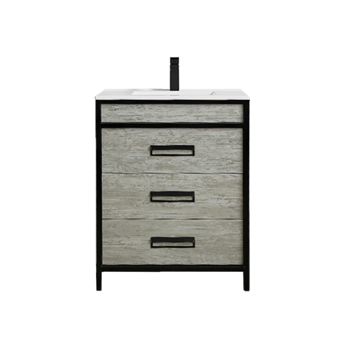 Mueble De Baño Vanity Marrón Con Bacha Blnca 