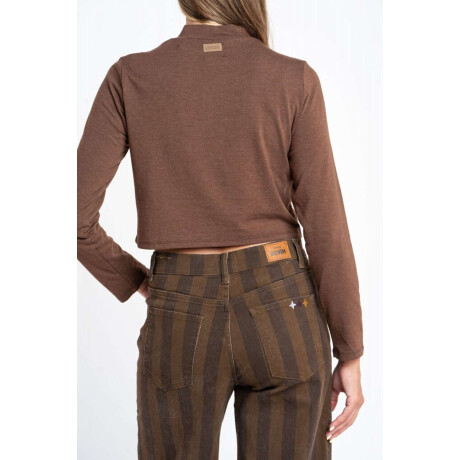 Polera Algodon Elastano Chocolate