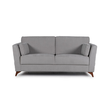 Sofá Capri - Tela Microfibra - 2 cuerpos Kruger 06-155 (Ceniza)