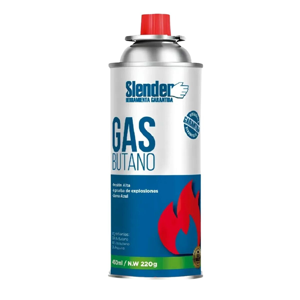 Lata De Gas Butano Para Soplete 450ml Slender 