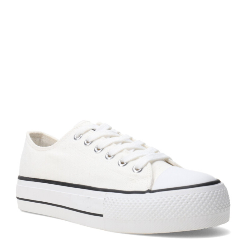 Championes de Mujer Miss Carol Lorcast Con Plataforma Blanco