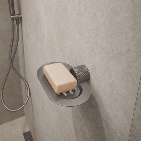 JABONERA DE METAL LINEA SIGNATURE COLOR GRIS BRUSHED NICKEL GRIS-BRUSHED NICKEL