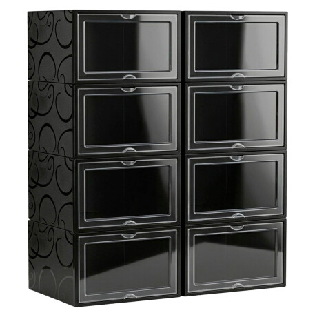 Set X8 Cajas Organizadoras Calzado Exhibidor Zapatera Set X8 Cajas Organizadoras Calzado Exhibidor Zapatera