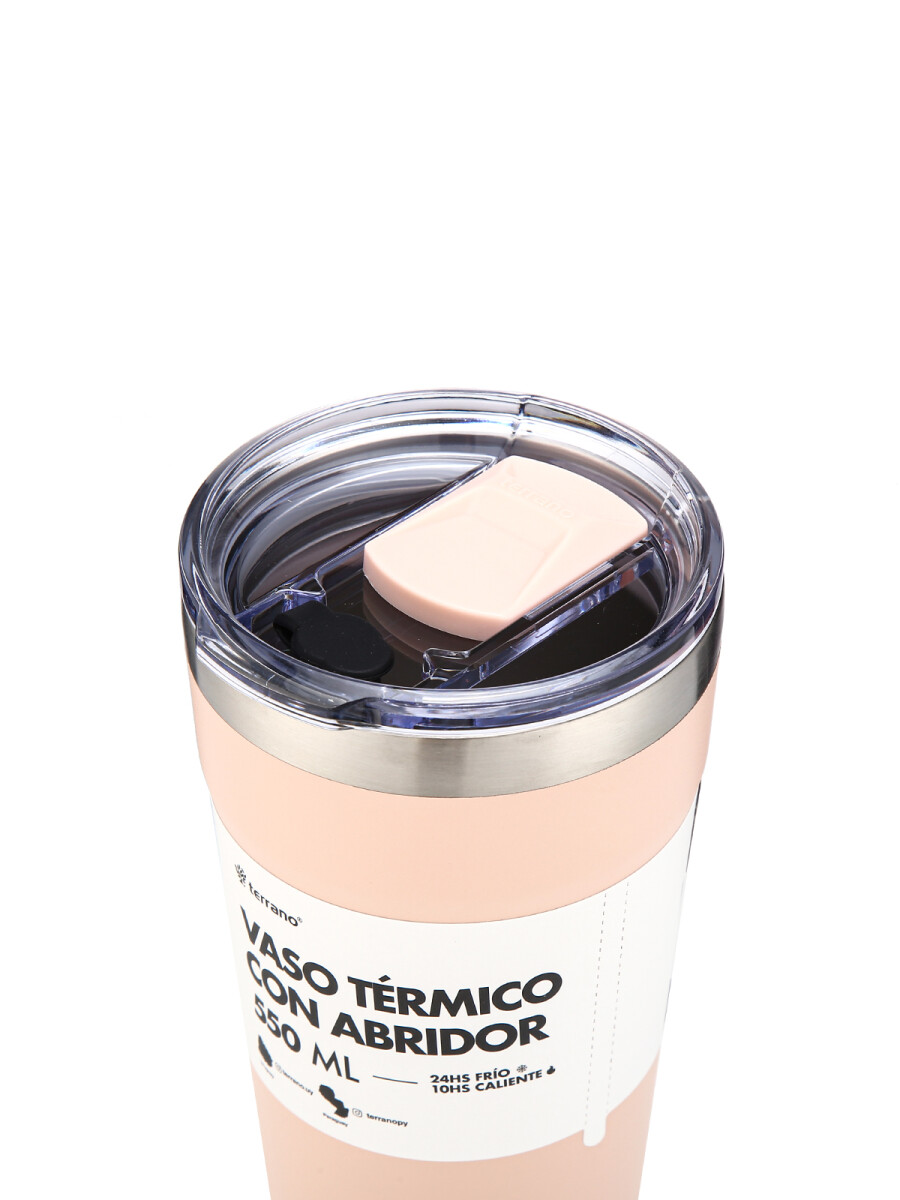 Vaso Acero Inox. 600mL. - Rosa 