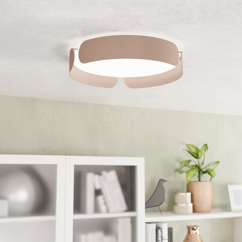 Plafón LED acero marrón 20W cálida Ø370 VALCASOTTO EG3502