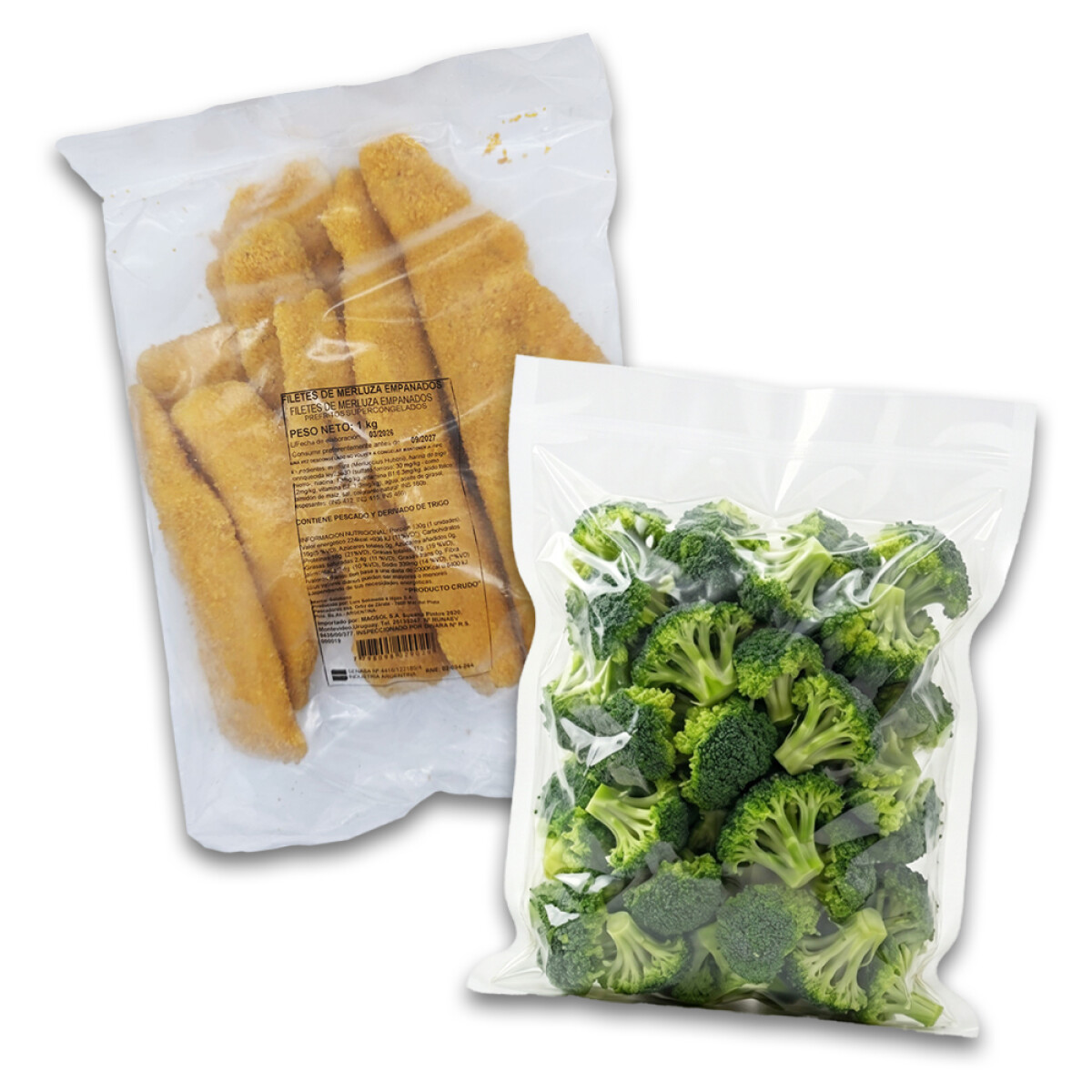 Milanesa Merluza 1k Solimero + 1k Brocoli 