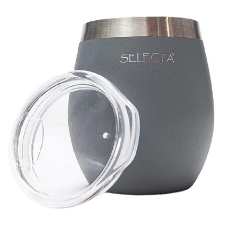 Mate Térmico Aqua en Acero Inox Doble Pared 240Ml con Tapa Gris