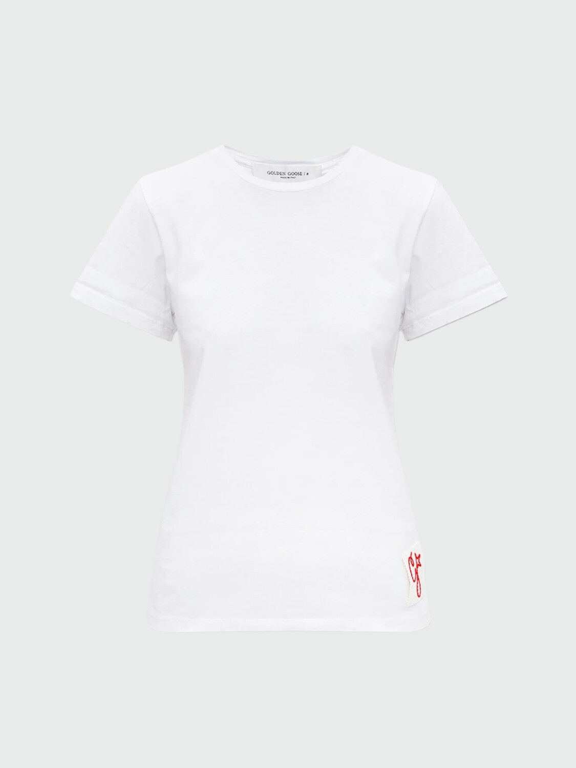 Golden Goose-Remera manga corta de algodón, Doris slim Blanco