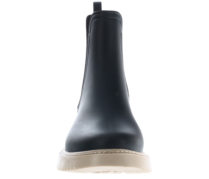 Bota GINA de lluvia con elastico lateral Black/Beige