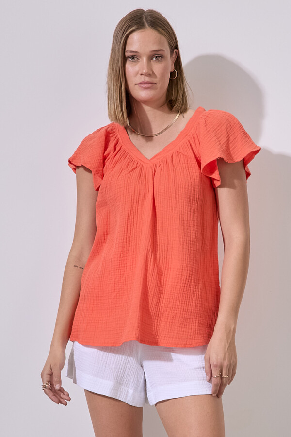 Blusa Algodón ANARANJADO