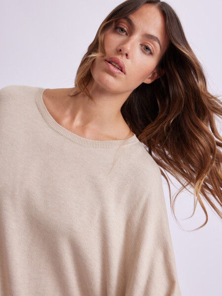 Buzo de punto oversize Beige melange