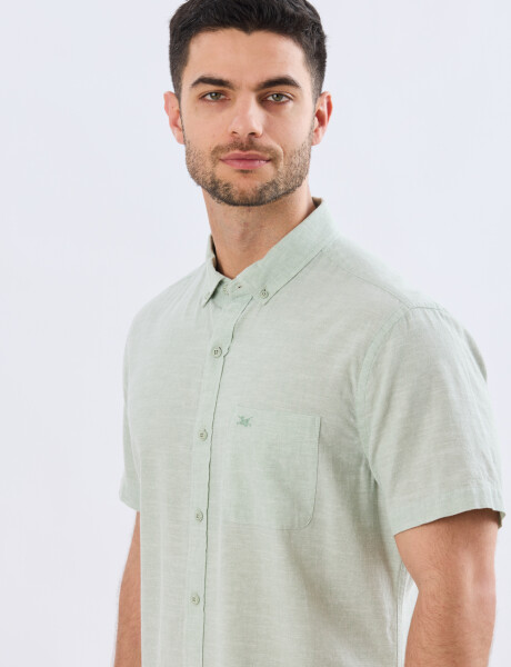 CAMISA LISA DE LINO Menta