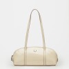 Cartera al hombro Bonnie en cuero charol Natural