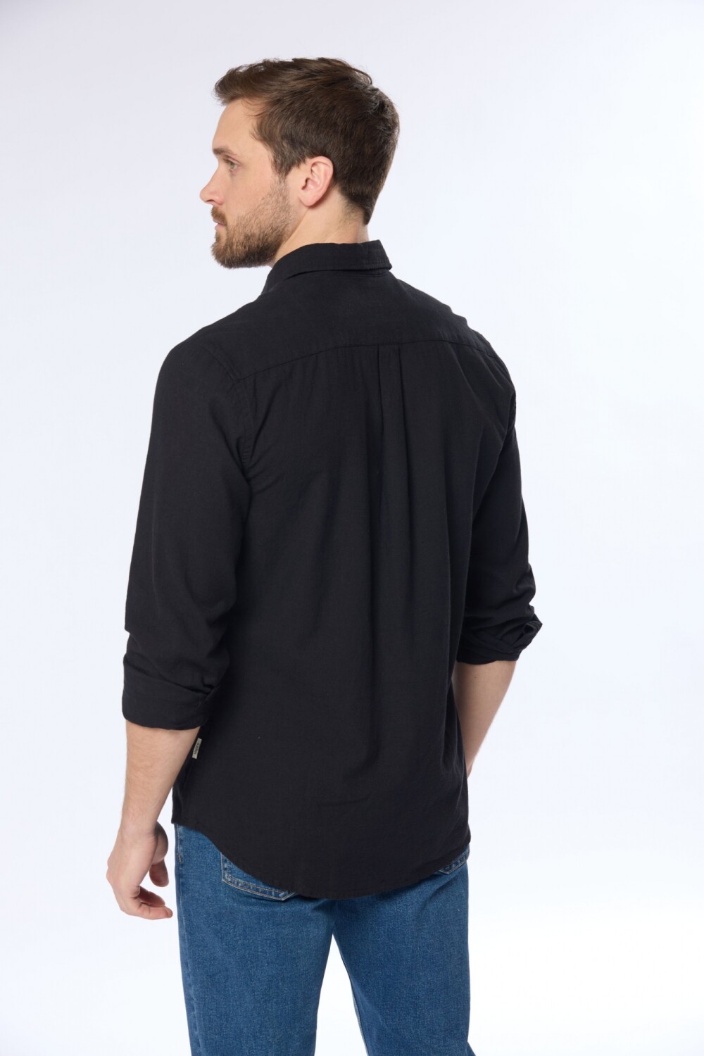 CAMISA DE LINO Negro