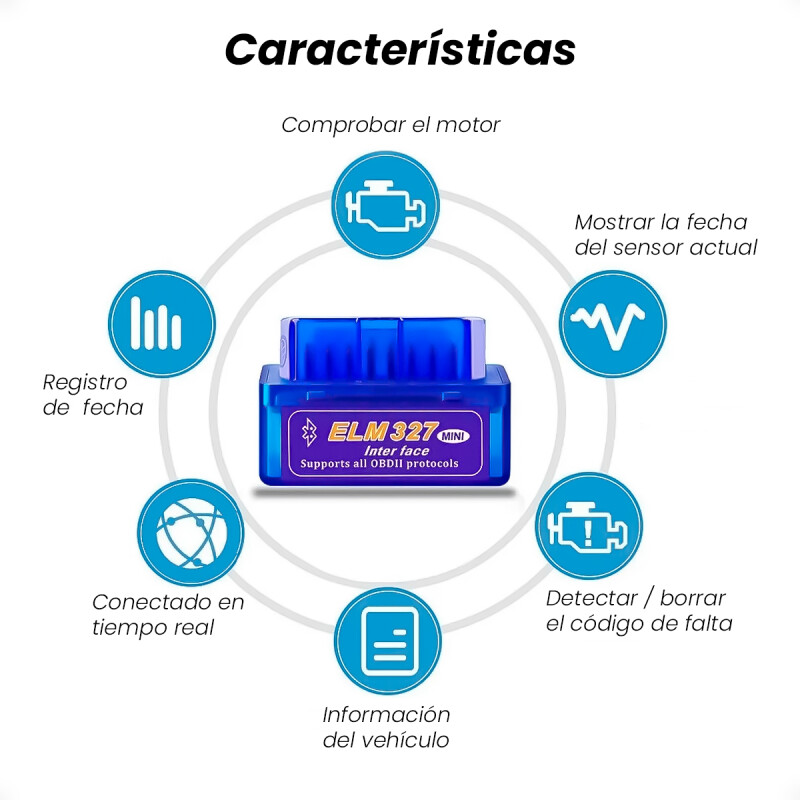 Escáner Automotriz V2.1 OBD2 Escáner Automotriz V2.1 OBD2