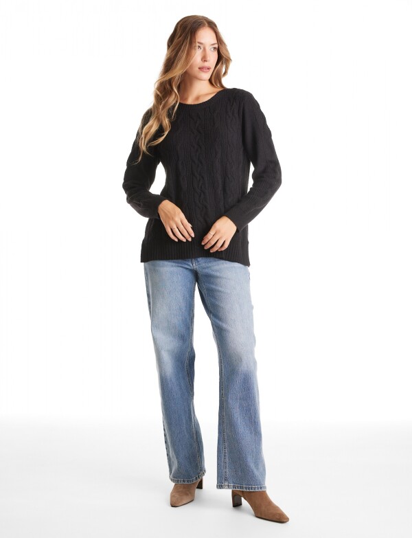 Buzo Soft Trenzas NEGRO