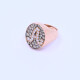 Anillo oro 18k rosa con letra A y brillantes. Anillo oro 18k rosa con letra A y brillantes.