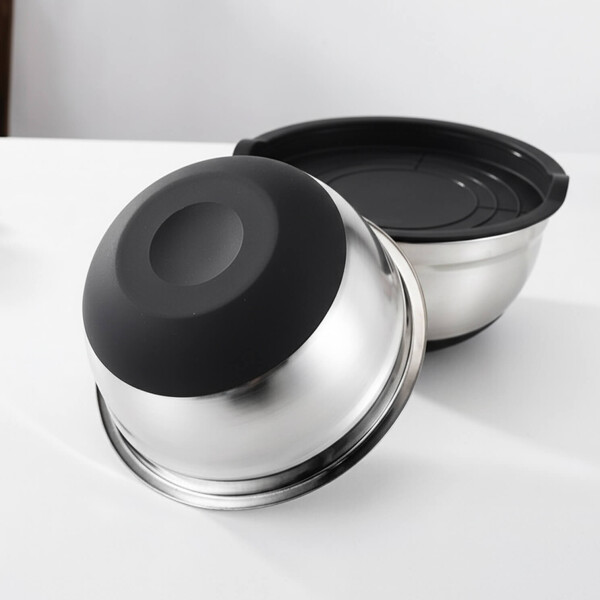 Juego de 8 Bowl De Acero Inoxidable Utensilios Cocina Profesional IMBACK Color Negro Juego de 8 Bowl De Acero Inoxidable Utensilios Cocina Profesional IMBACK Color Negro