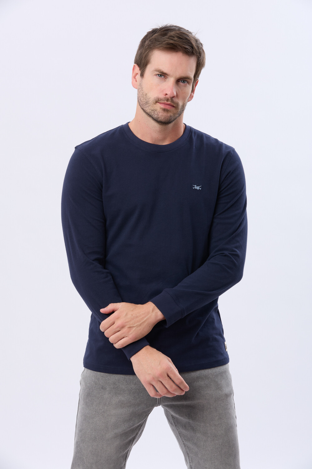 REMERA LISA DE ALGODÓN Azul