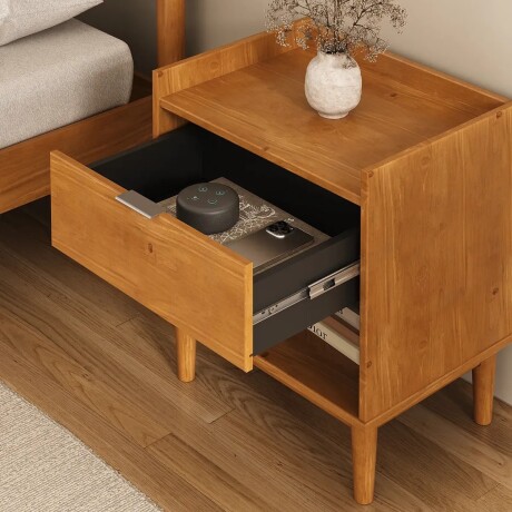 MESA DE LUZ MADERA MACIZA 1 CAJÓN DORMITORIO MESA DE LUZ MADERA MACIZA 1 CAJÓN DORMITORIO