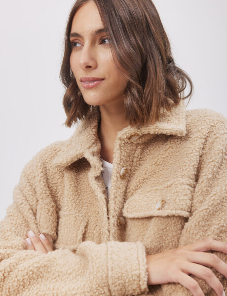 CAMPERA CAMISA DE SHERPA Beige