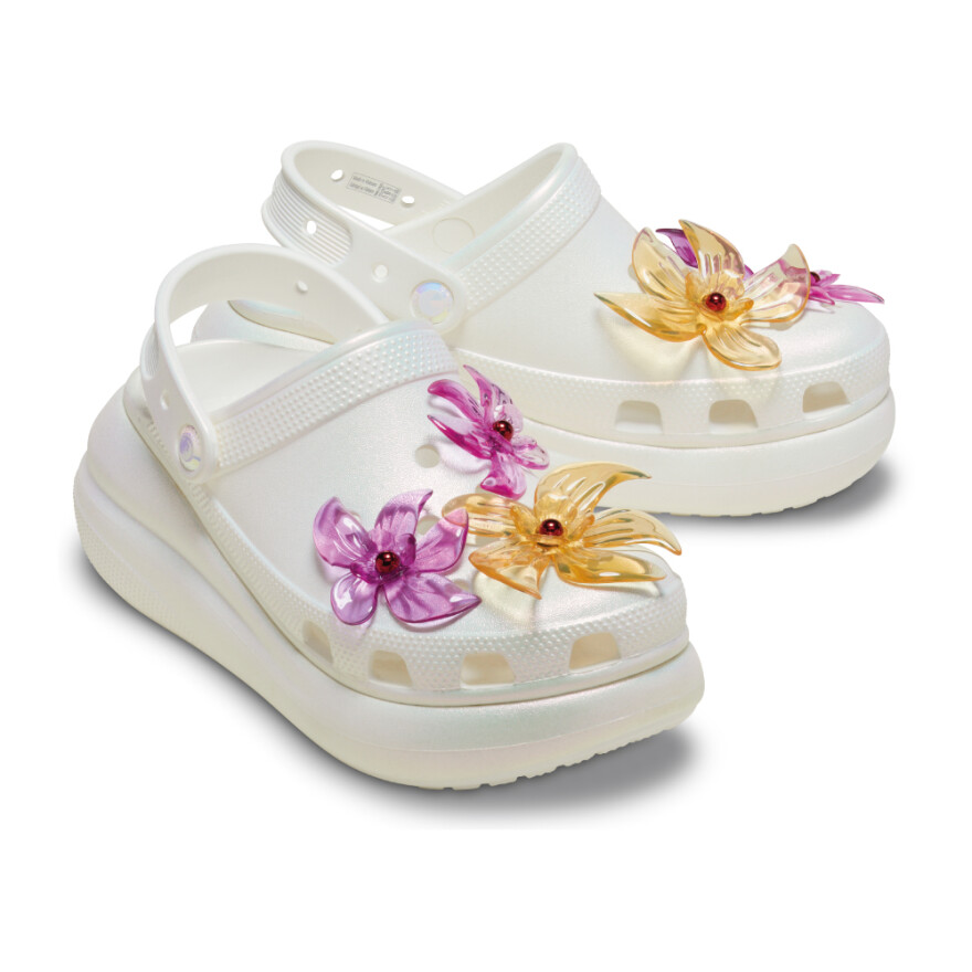 Crush Pearlized Florals Clog - Unisex White
