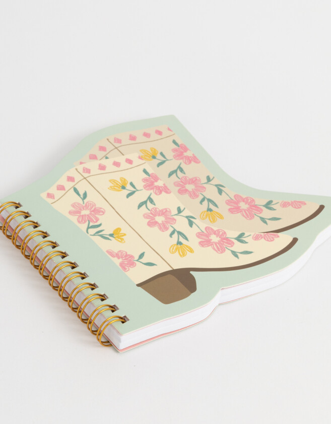 Anotadores Cuadernos y Memos Estampados Memo Espiralado De Botita Cowboy - Combinacion Multicolor