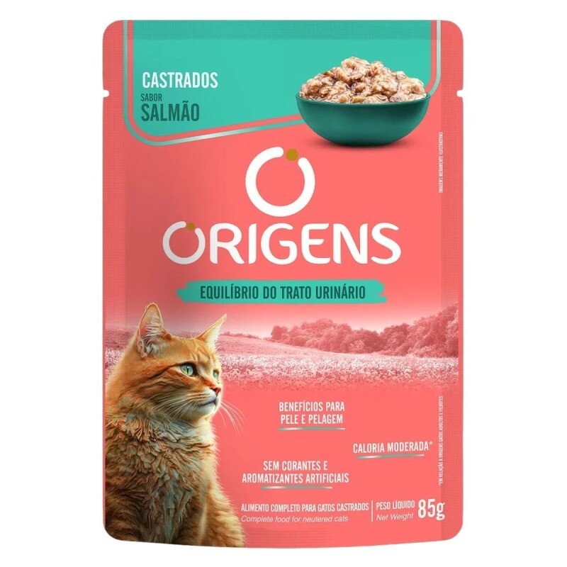 SALSA ORIGENS PARA GATOS CASTRADOS 85 GR. TRACTO URINARIO SALMON