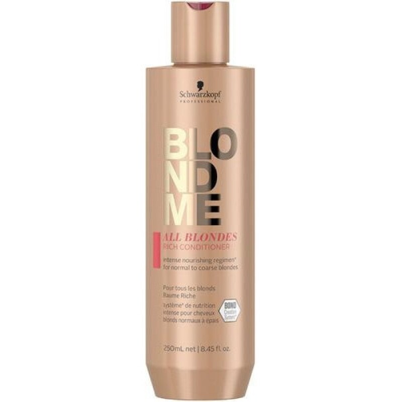 Acondicionador enriquecido para cabellos rubios Blondme All Blondes Schwarzkopf 250ml Acondicionador enriquecido para cabellos rubios Blondme All Blondes Schwarzkopf 250ml