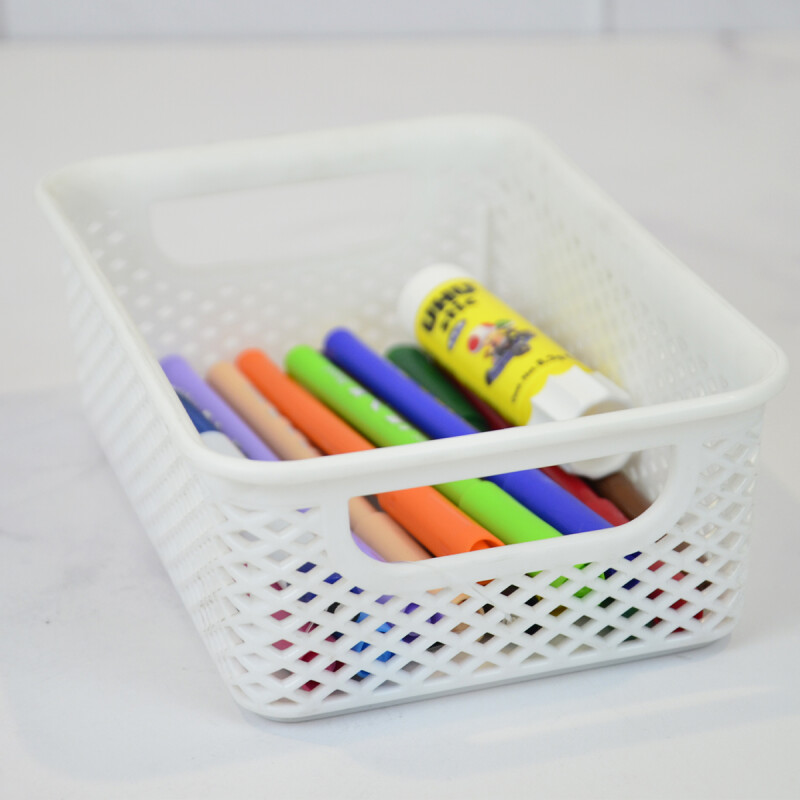 Cesto organizador calado línea P BLANCO