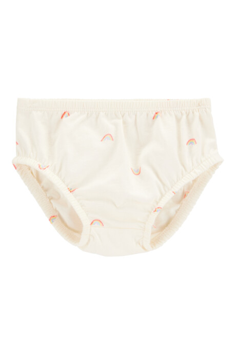 Set dos piezas de algodón, monito bombachudo y vestido, diseño arcoíris Set dos piezas de algodón, monito bombachudo y vestido, diseño arcoíris