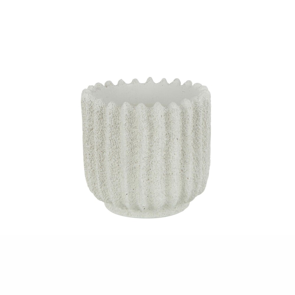 MACETA CEMENTO BLANCO FINNI