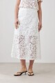Maxi falda encaje blanco