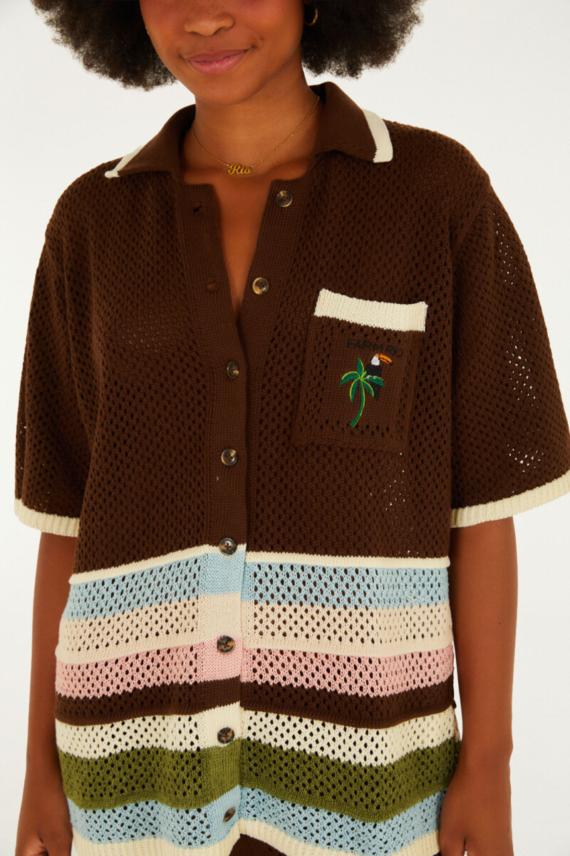 CAMISA TEJIDA Marron