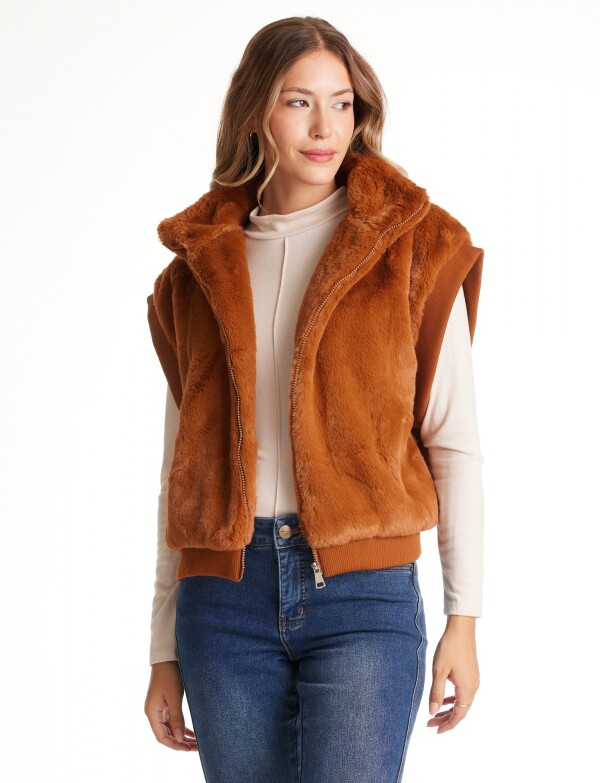 Chaleco Faux Fur TOSTADO