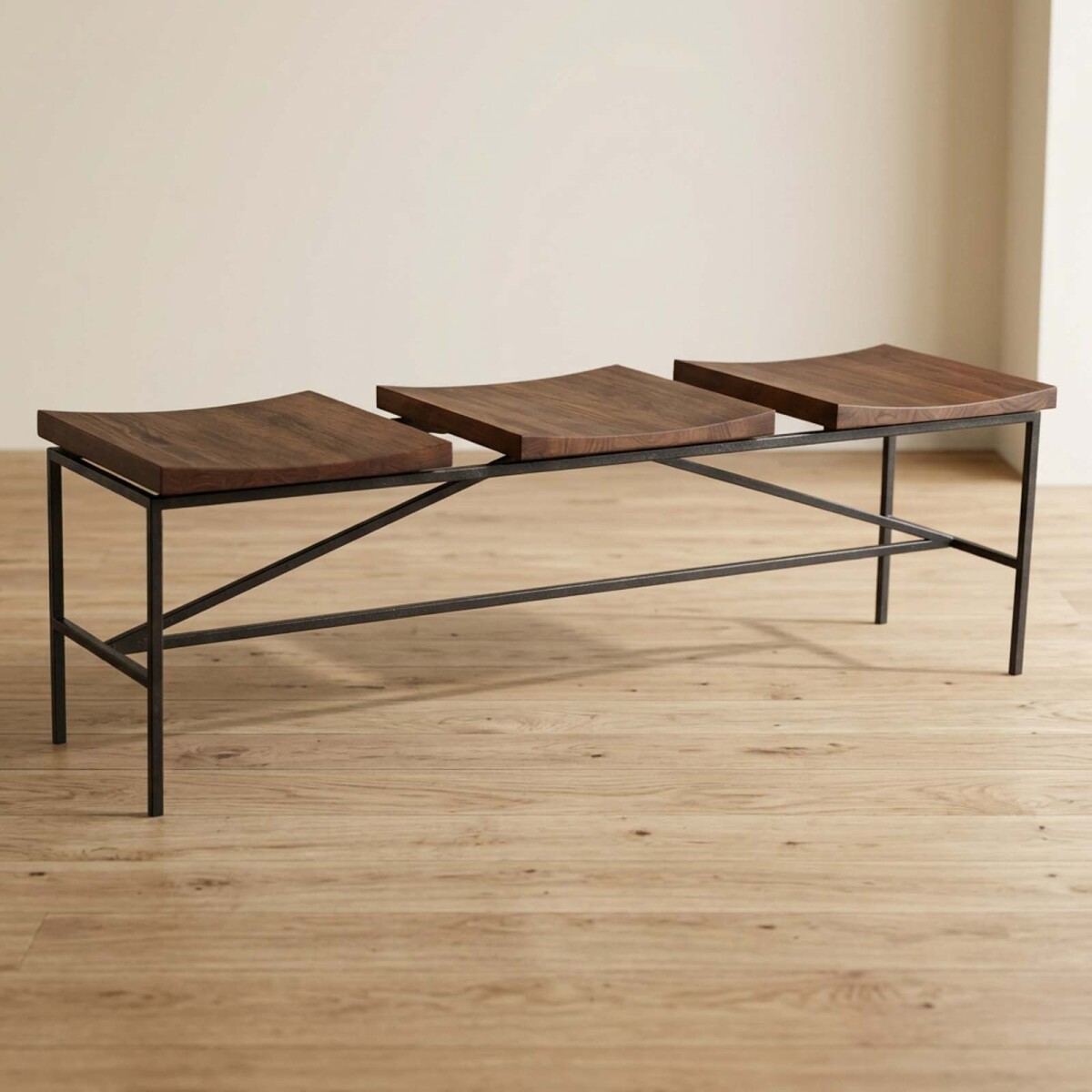 BANCO LIVING - HIERRO-Y-MADERA MARRON YORK CASTAÑO 