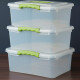 Set x3 Caja organizadora 6 lts Wenbox TRANSPARENTE