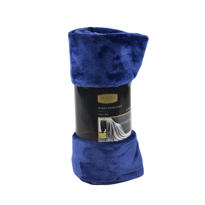 Manta polar Fleece 1 plaza 127x152 cm AZUL OSCURO