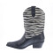 Bota de Mujer Bottero tejana Negro - Zebra